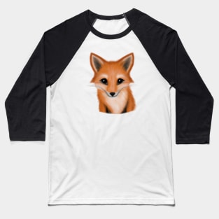 Cute Fox Drawing Baseball T-Shirt